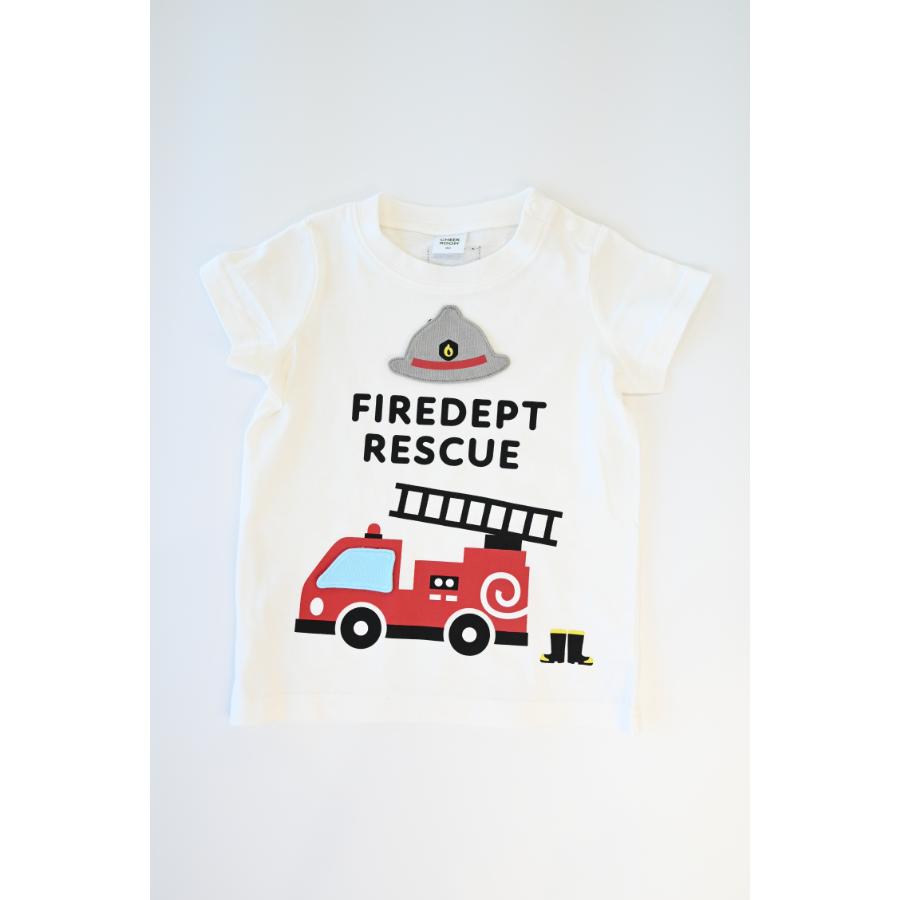 チークルーム cheek room 消防車 Tシャツ ( 80 90 100 110 120 130 ) 子ども服 男の子 女の子 キッズ Tシャツ | CHEEK ROOM | 02