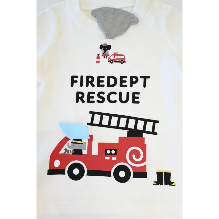 チークルーム cheek room 消防車 Tシャツ ( 80 90 100 110 120 130 ) 子ども服 男の子 女の子 キッズ Tシャツ | CHEEK ROOM | 03
