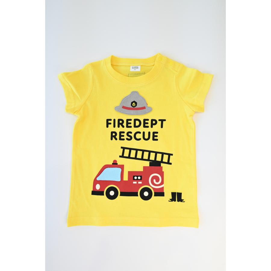 チークルーム cheek room 消防車 Tシャツ ( 80 90 100 110 120 130 ) 子ども服 男の子 女の子 キッズ Tシャツ | CHEEK ROOM | 04