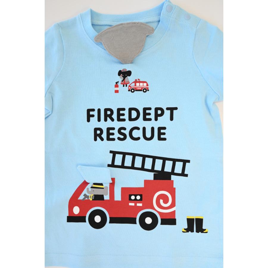 チークルーム cheek room 消防車 Tシャツ ( 80 90 100 110 120 130 ) 子ども服 男の子 女の子 キッズ Tシャツ | CHEEK ROOM | 07