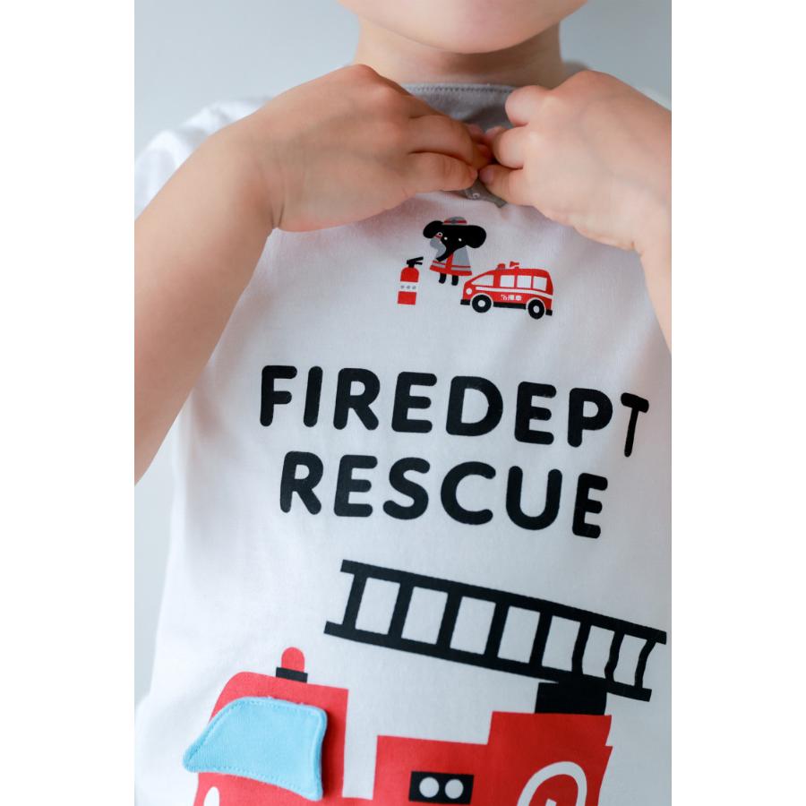 チークルーム cheek room 消防車 Tシャツ ( 80 90 100 110 120 130 ) 子ども服 男の子 女の子 キッズ Tシャツ | CHEEK ROOM | 09