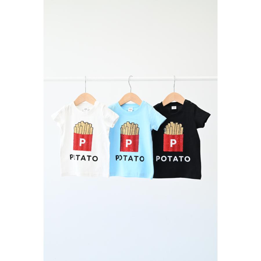 チークルーム cheek room ポテトスパンコール Tシャツ ( 80 90 100 110 120 130 ) 子ども服 男の子 女の子 キッズ | CHEEK ROOM | 01