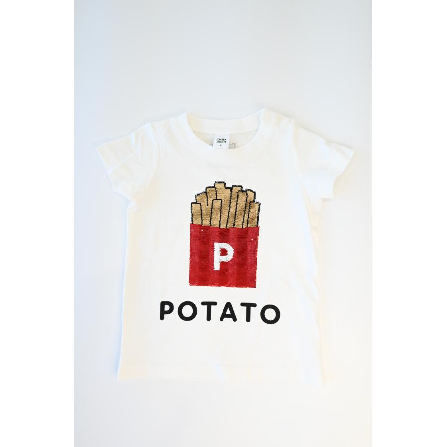 チークルーム cheek room ポテトスパンコール Tシャツ ( 80 90 100 110 120 130 ) 子ども服 男の子 女の子 キッズ | CHEEK ROOM | 02