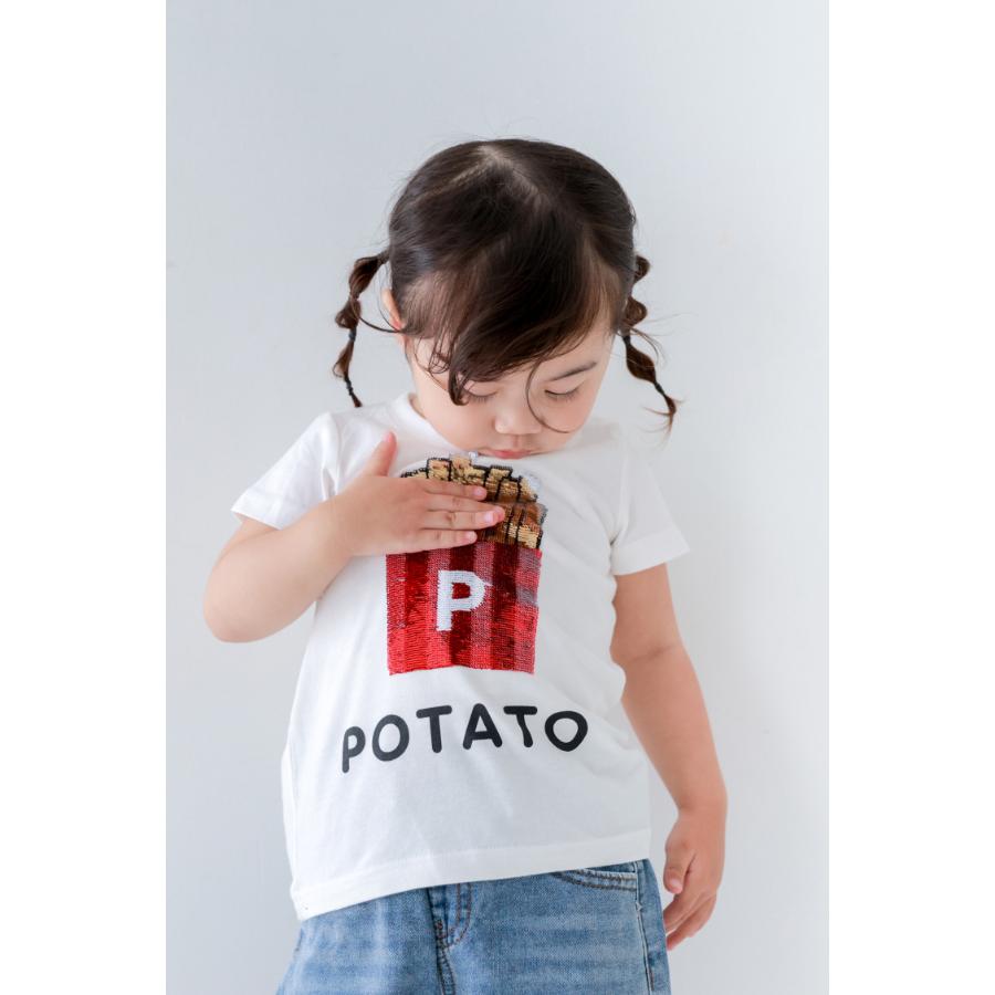 チークルーム cheek room ポテトスパンコール Tシャツ ( 80 90 100 110 120 130 ) 子ども服 男の子 女の子 キッズ | CHEEK ROOM | 08