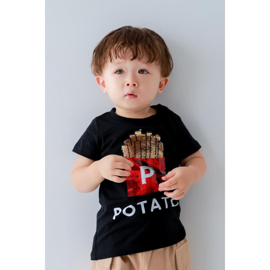 チークルーム cheek room ポテトスパンコール Tシャツ ( 80 90 100 110 120 130 ) 子ども服 男の子 女の子 キッズ | CHEEK ROOM | 09