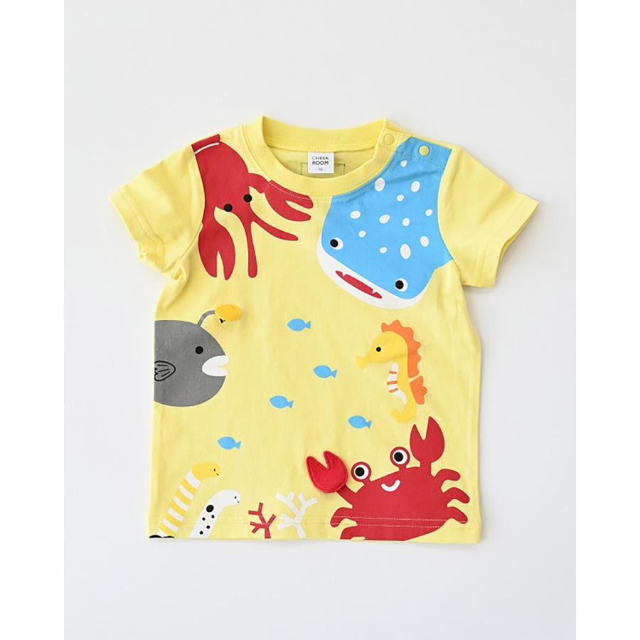 チークルーム cheek room 海の魚たち Tシャツ ( 80 90 100 110 120 130 ) 子ども服 キッズ ジュニア 男の子 | CHEEK ROOM | 01