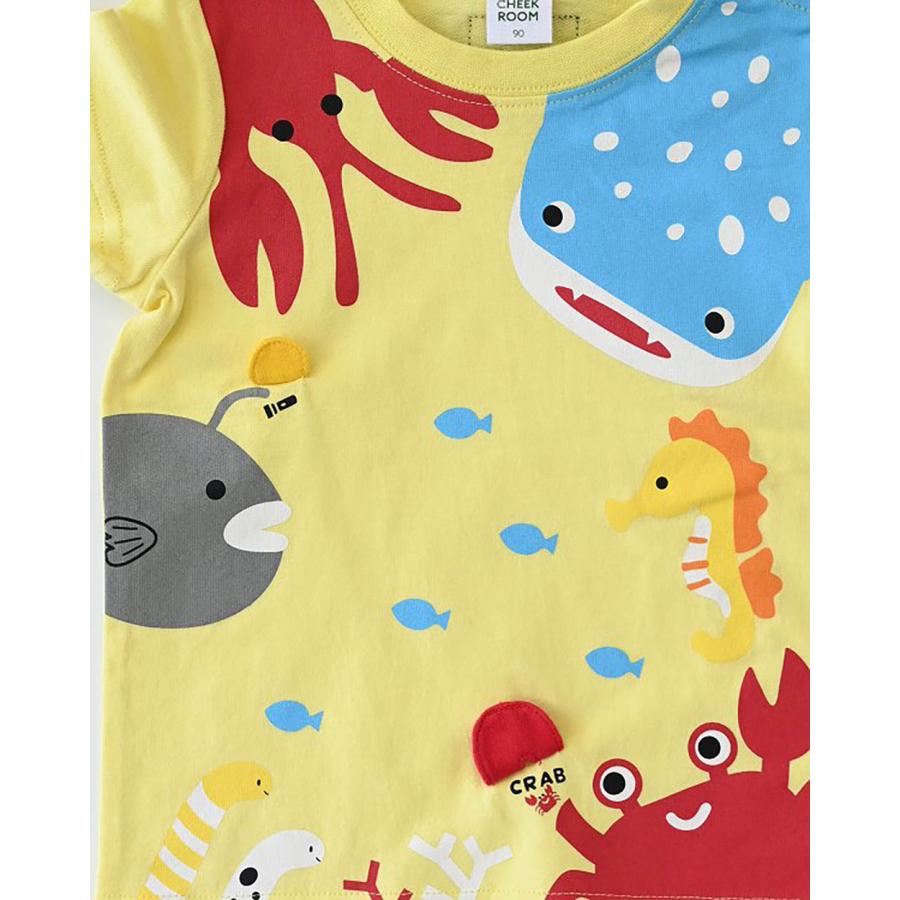 チークルーム cheek room 海の魚たち Tシャツ ( 80 90 100 110 120 130 ) 子ども服 キッズ ジュニア 男の子 | CHEEK ROOM | 02