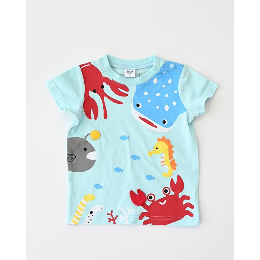 チークルーム cheek room 海の魚たち Tシャツ ( 80 90 100 110 120 130 ) 子ども服 キッズ ジュニア 男の子 | CHEEK ROOM | 03