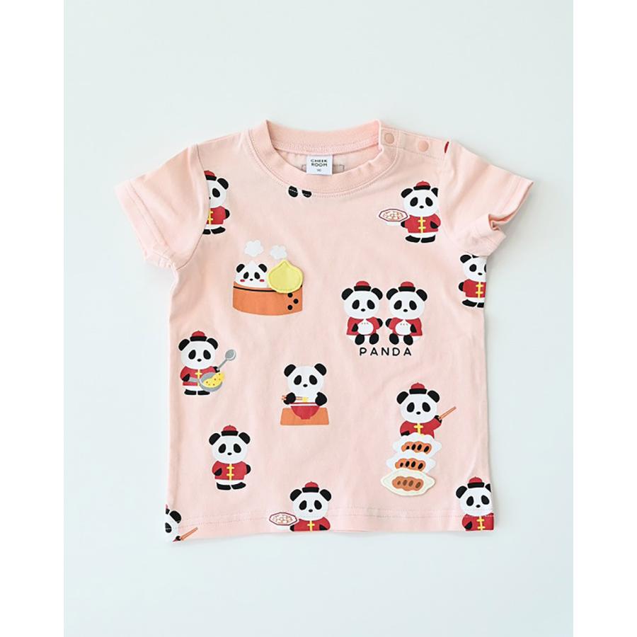 チークルーム cheek room パンダの中華屋さん Tシャツ ( 80 90 100 110 120 130 ) 子ども服 キッズ ジュニア | CHEEK ROOM | 01