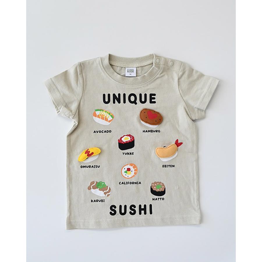 チークルーム cheek room ユニーク寿司 Tシャツ ( 80 90 100 110 120 130 ) 子ども服 キッズ ジュニア 男の子 | CHEEK ROOM | 01