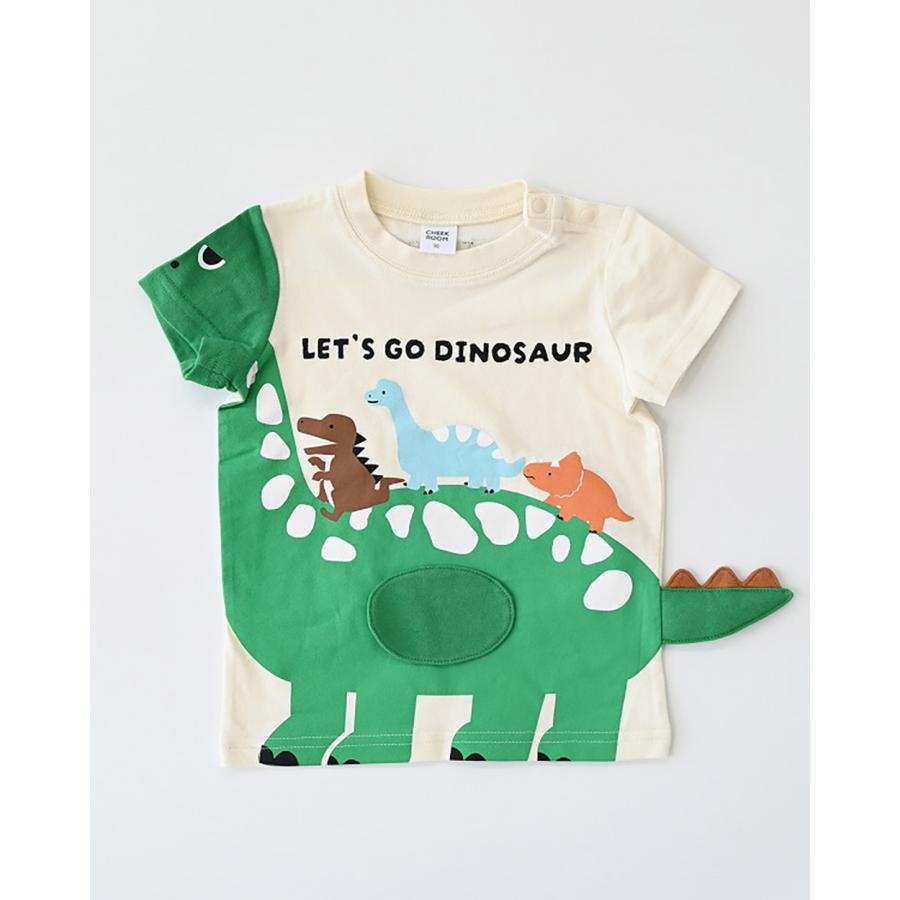 チークルーム cheek room 恐竜のお散歩 Tシャツ ( 80 90 100 110 120 130 ) 子ども服 キッズ ジュニア 男の子 | CHEEK ROOM | 01
