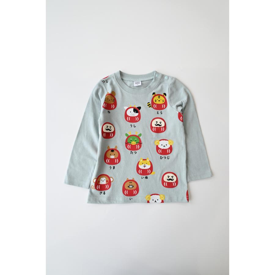 ●50％OFFセール● チークルーム cheek room 干支だるまロングＴシャツ ( 80 90 100 110 120 130 ) 男の子 女の子 キッズ 長袖 | CHEEK ROOM | 03