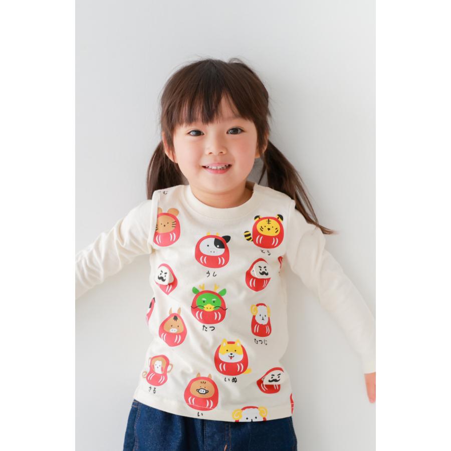 ●50％OFFセール● チークルーム cheek room 干支だるまロングＴシャツ ( 80 90 100 110 120 130 ) 男の子 女の子 キッズ 長袖 | CHEEK ROOM | 06