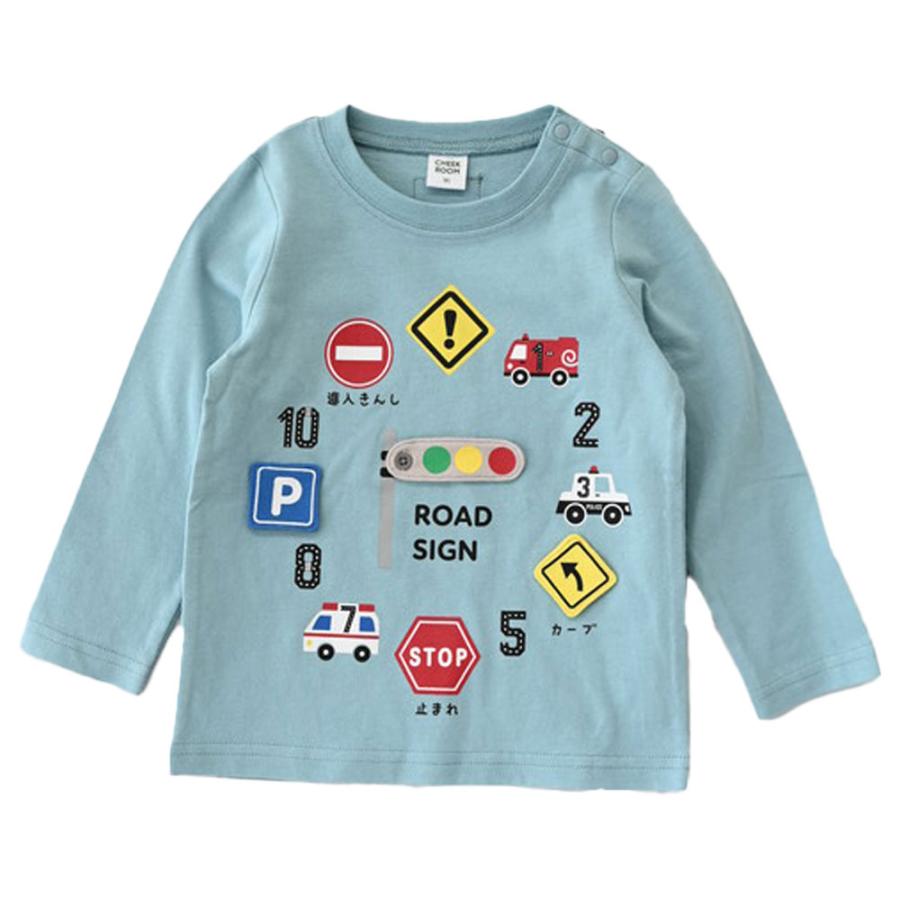 チークルーム cheek room 信号機 時計 ロングTシャツ (  80 90 100 110 120 130  )   男の子 女の子 プレゼント 誕生日 ベビー キッズ | CHEEK ROOM | 03