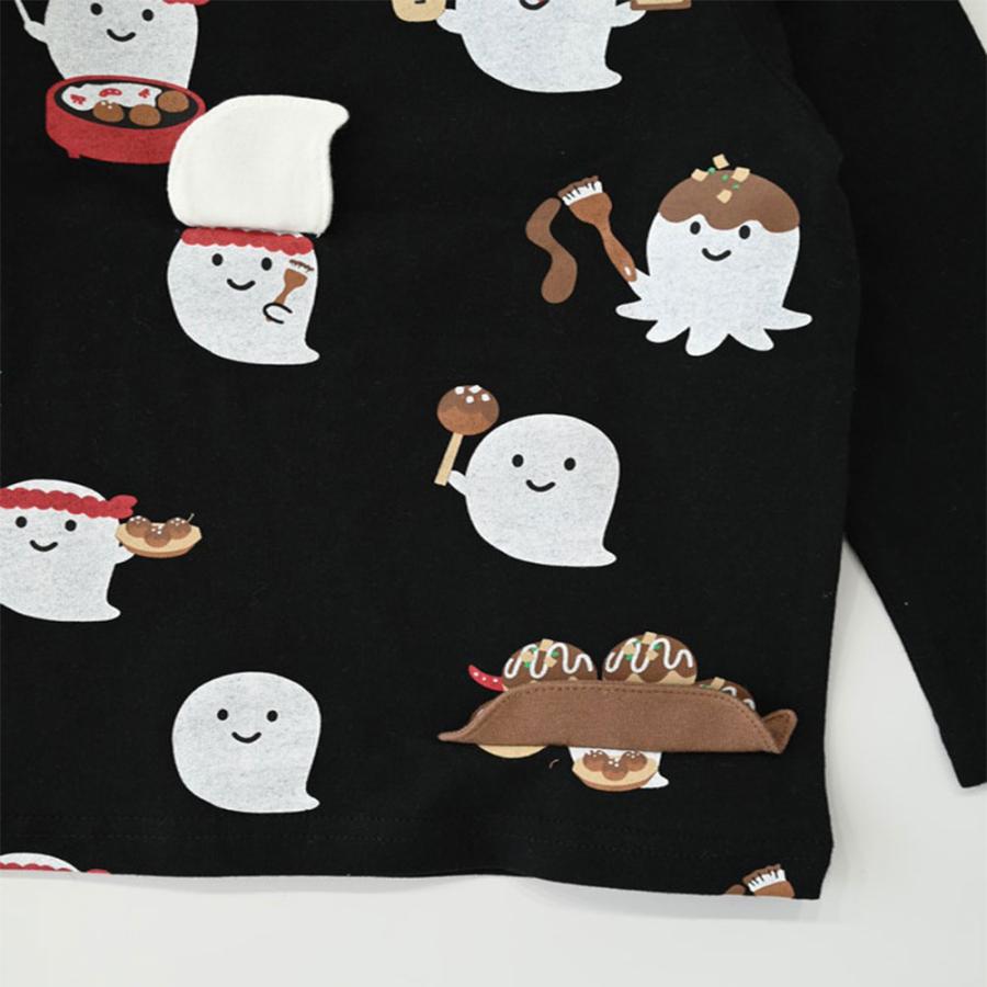 チークルーム cheek room たこ焼き おばけ ロング Tシャツ  (  80 90 100 110 120 130  )  長袖  男の子 女の子 プレゼント 誕生日 通園 通学 ベビー キッズ | CHEEK ROOM | 02