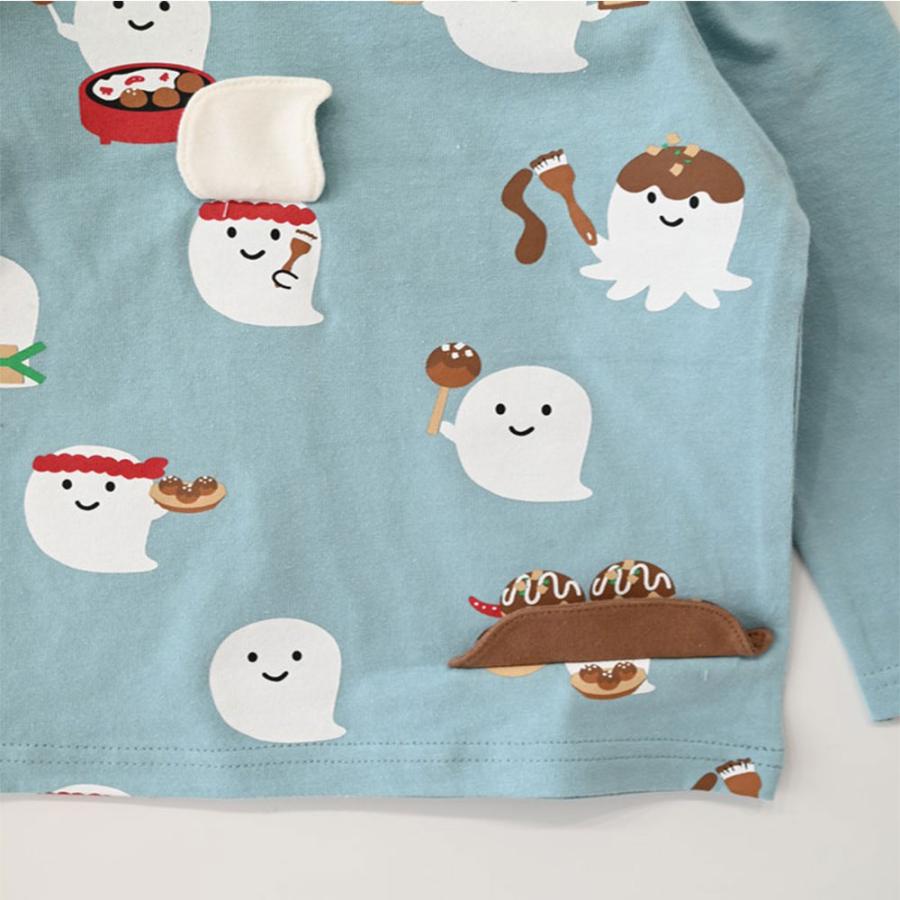 チークルーム cheek room たこ焼き おばけ ロング Tシャツ  (  80 90 100 110 120 130  )  長袖  男の子 女の子 プレゼント 誕生日 通園 通学 ベビー キッズ | CHEEK ROOM | 04