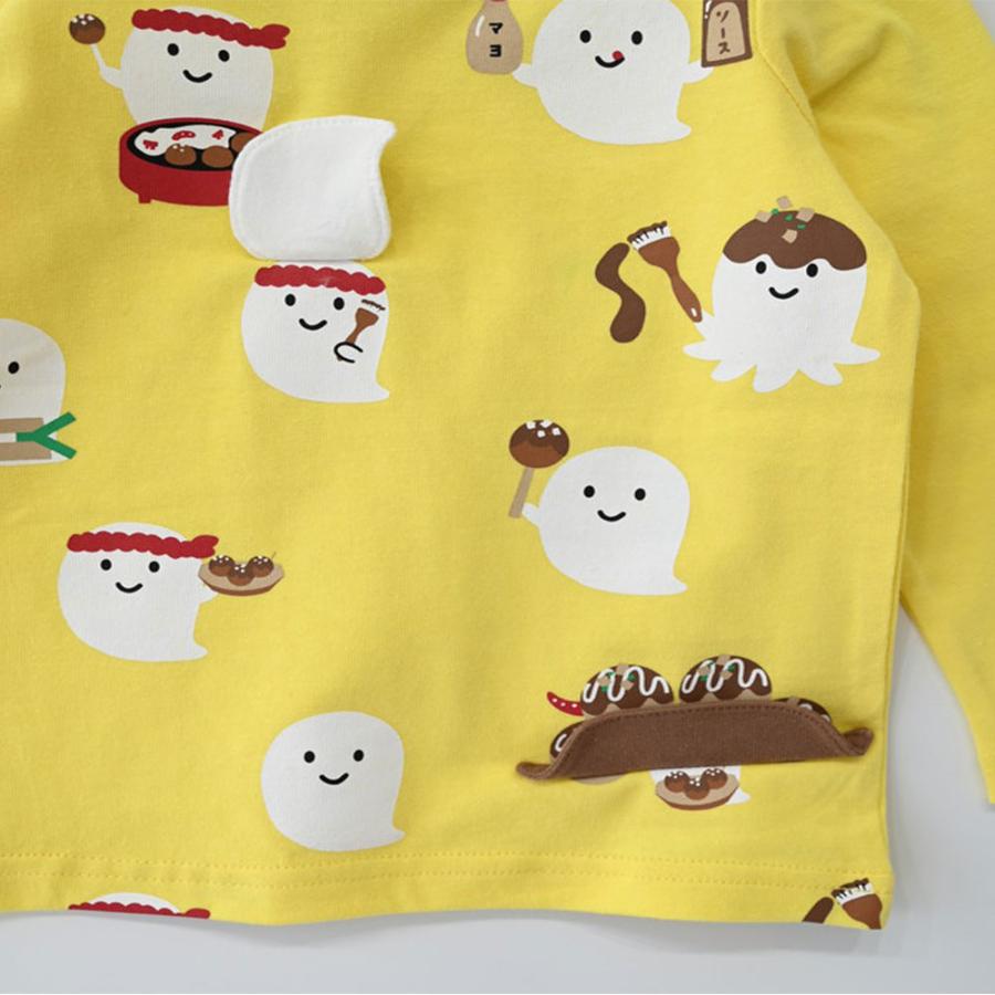 チークルーム cheek room たこ焼き おばけ ロング Tシャツ  (  80 90 100 110 120 130  )  長袖  男の子 女の子 プレゼント 誕生日 通園 通学 ベビー キッズ | CHEEK ROOM | 06