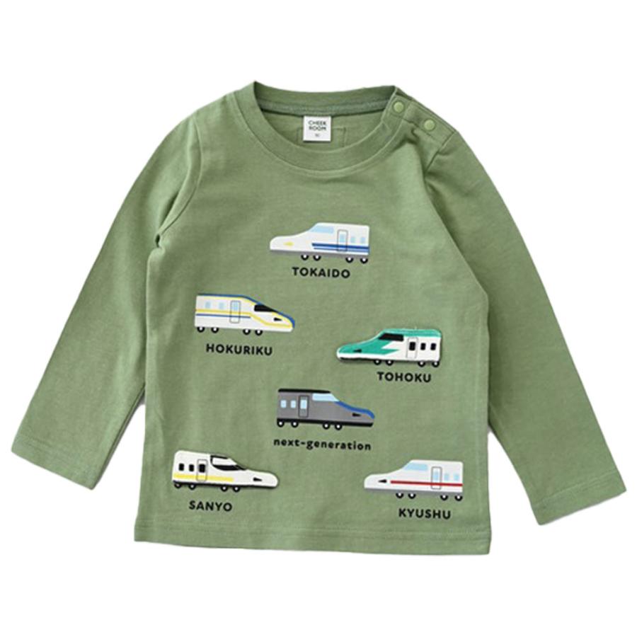チークルーム cheek room 新幹線 いろいろ ロング Tシャツ  (  80 90 100 110 120 130  )  長袖  男の子 女の子 プレゼント 誕生日 通園 通学 ベビー キッズ | CHEEK ROOM | 05