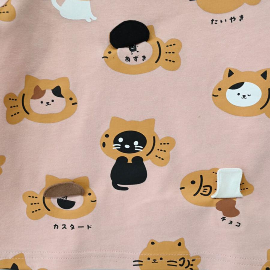 チークルーム cheek room ねこ たい焼き ロング Tシャツ  (  80 90 100 110 120 130  )  長袖  男の子 女の子 プレゼント 誕生日 通園 通学 ベビー キッズ | CHEEK ROOM | 04