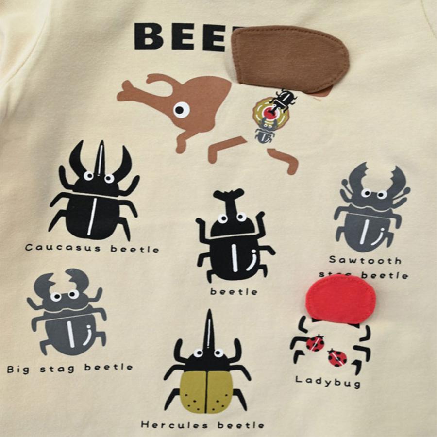 チークルーム cheek room クワガタ カブトムシ ロング Tシャツ  (  80 90 100 110 120 130  )  長袖  男の子 女の子 プレゼント 誕生日 通園 通学 ベビー キッズ | CHEEK ROOM | 02