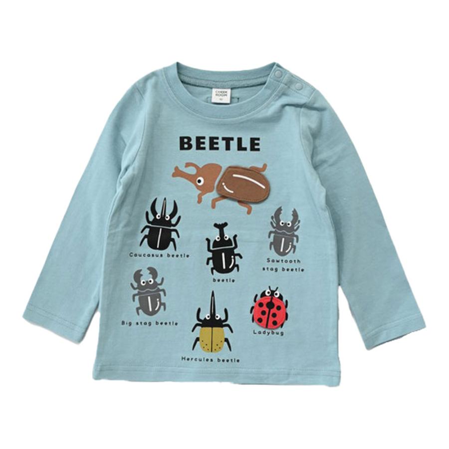 チークルーム cheek room クワガタ カブトムシ ロング Tシャツ  (  80 90 100 110 120 130  )  長袖  男の子 女の子 プレゼント 誕生日 通園 通学 ベビー キッズ | CHEEK ROOM | 03