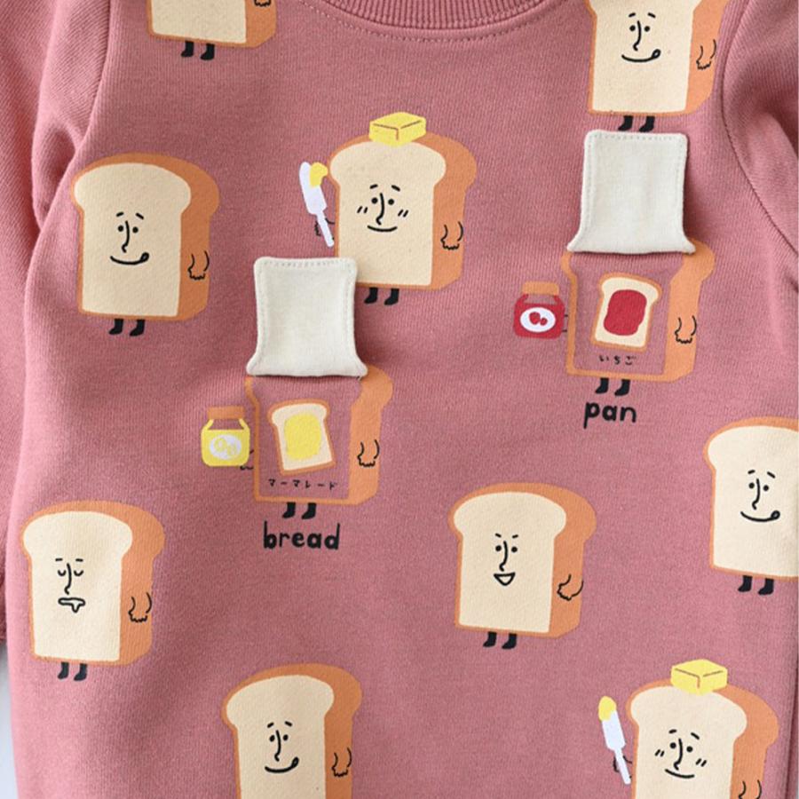 チークルーム cheek room 食パンいっぱいトレーナー  (  80 90 100 110 120 130  )  長袖  男の子 女の子 プレゼント 誕生日 通園 通学 ベビー キッズ | CHEEK ROOM | 04