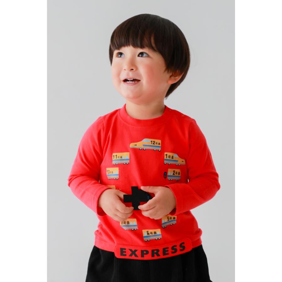 cheekroom チークルーム 福袋 働く車セット （ 90 100 110 120 130 ） /メーカー企画  2026年 新春 ロンT トレーナー 仕掛け 知育 車 新幹線 消防車 | CHEEK ROOM | 06