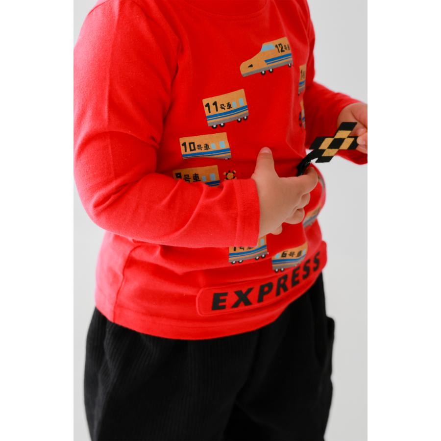 cheekroom チークルーム 福袋 働く車セット （ 90 100 110 120 130 ） /メーカー企画  2026年 新春 ロンT トレーナー 仕掛け 知育 車 新幹線 消防車 | CHEEK ROOM | 07