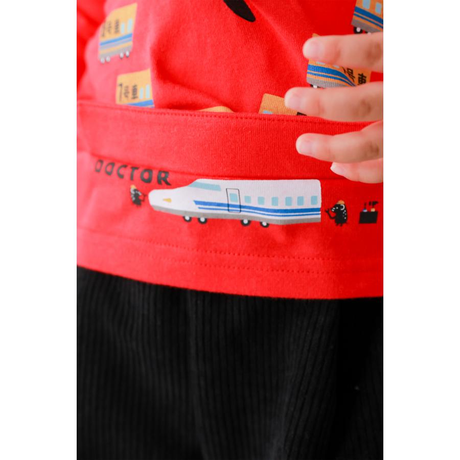 cheekroom チークルーム 福袋 働く車セット （ 90 100 110 120 130 ） /メーカー企画  2026年 新春 ロンT トレーナー 仕掛け 知育 車 新幹線 消防車 | CHEEK ROOM | 09