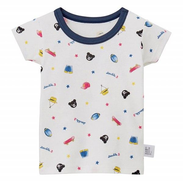 wb ミキハウス ダブルビー mikihouse 総柄半袖Tシャツ(80・90・100