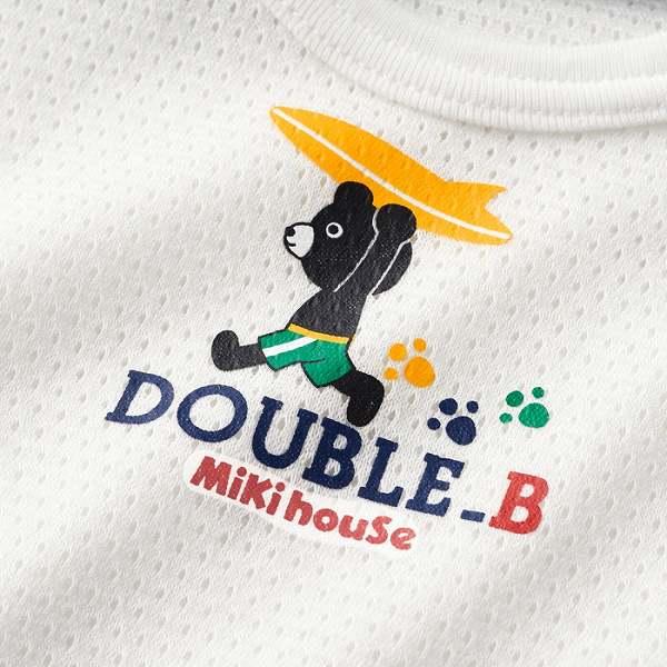 ●取り寄せ商品●ミキハウス　ダブルビー　mikihouse　メッシュ天竺半袖Ｔシャツ(80・90・100・110・120・130・140)肌着 下着 男の子 抗菌 子ども服 | wb | 03
