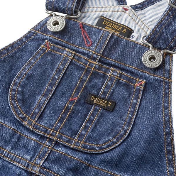 wb ○取り寄せ商品○ミキハウス ダブルビー mikihouse オーバーオール