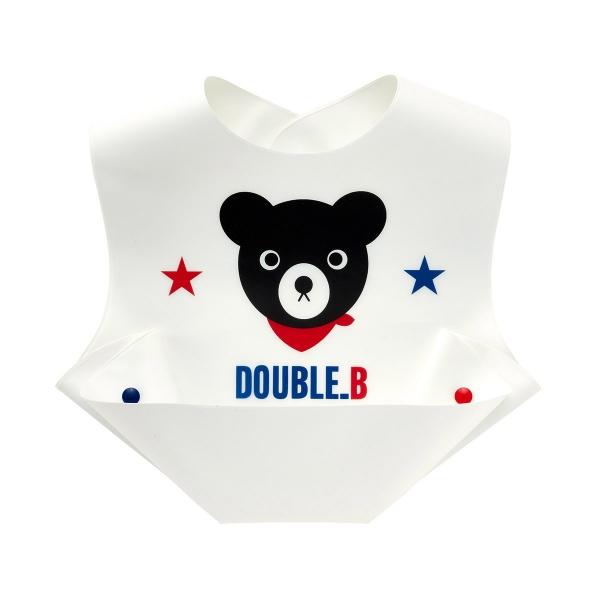 ●取り寄せ商品●ミキハウス　ダブルビー　mikihouse　べこぼしキャッチ！立体的ランチスタイ(お食事エプロン) | wb | 02