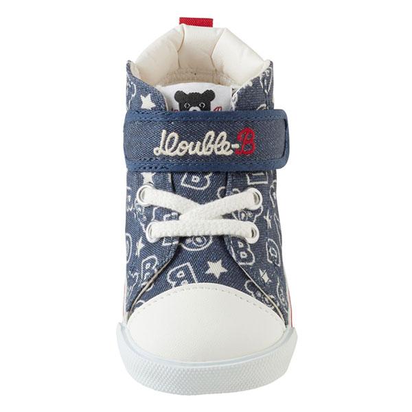 ●50％OFFセール●ミキハウス　ダブルビー　mikihouse　デニム　総柄　セカンド　シューズ(13cm・13.5cm・14cm・14.5cm・15cm・15.5cm）アウトレット | wb | 05