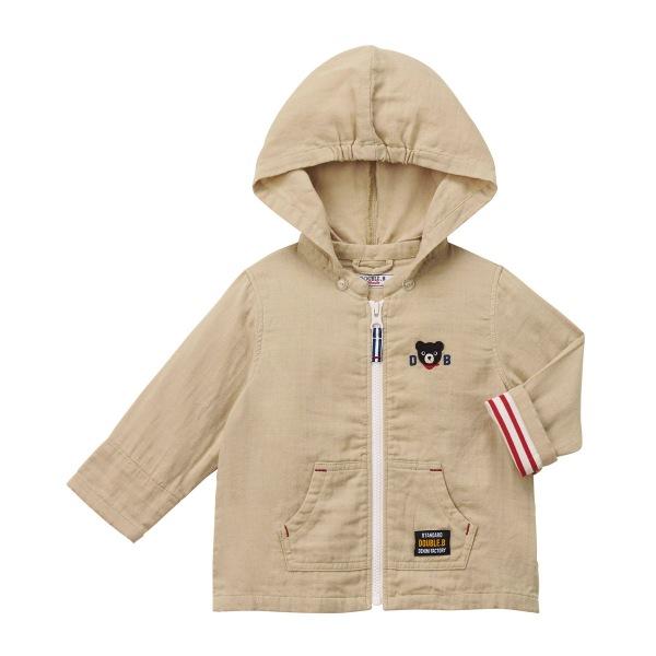 新品ミキハウスアウターガーゼパーカー長袖90