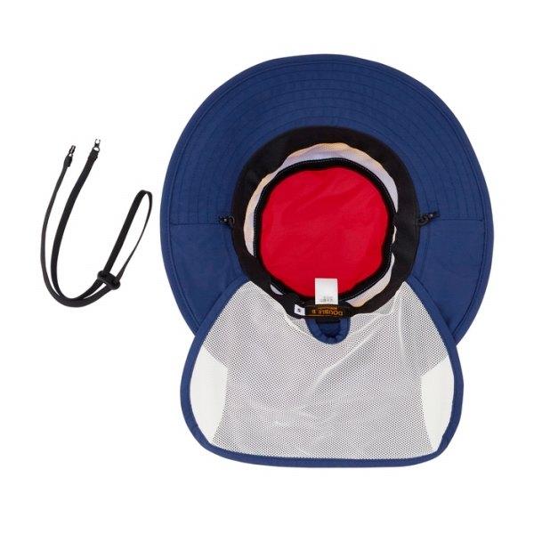 ●取り寄せ商品●ミキハウス ダブルビー mikihouse ハット 帽子 ( 48cm 50cm 52cm 54cm ）キッズ 女の子  男の子  日よけカバー付き 紫外線対策 UVカットの画像