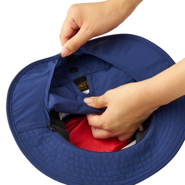 ●取り寄せ商品●ミキハウス ダブルビー mikihouse ハット 帽子 ( 48cm 50cm 52cm 54cm ）キッズ 女の子  男の子  日よけカバー付き 紫外線対策 UVカットの画像