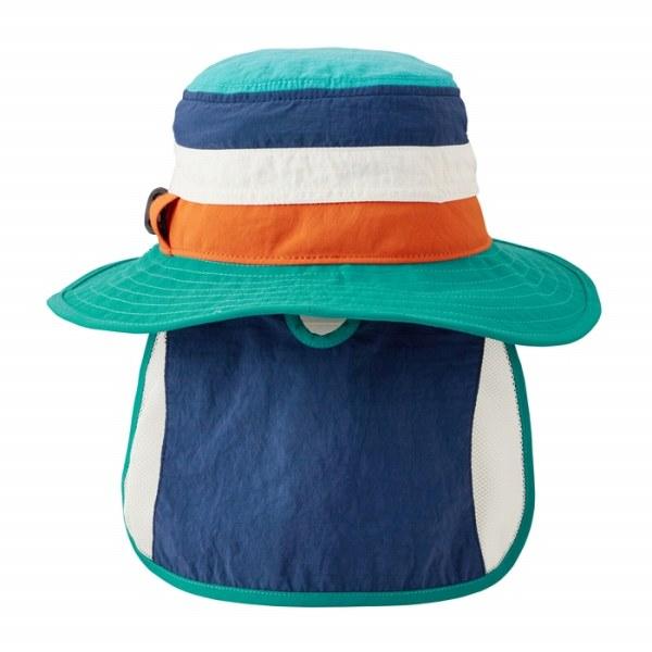 ●取り寄せ商品●ミキハウス ダブルビー mikihouse ハット 帽子 ( 48cm 50cm 52cm 54cm ）キッズ 女の子  男の子  日よけカバー付き 紫外線対策 UVカットの画像