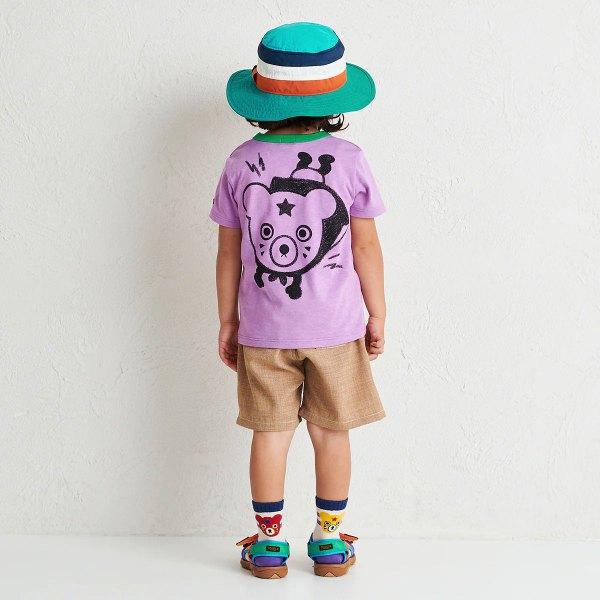 ●取り寄せ商品●ミキハウス ダブルビー mikihouse ハット 帽子 ( 48cm 50cm 52cm 54cm ）キッズ 女の子  男の子  日よけカバー付き 紫外線対策 UVカットの画像