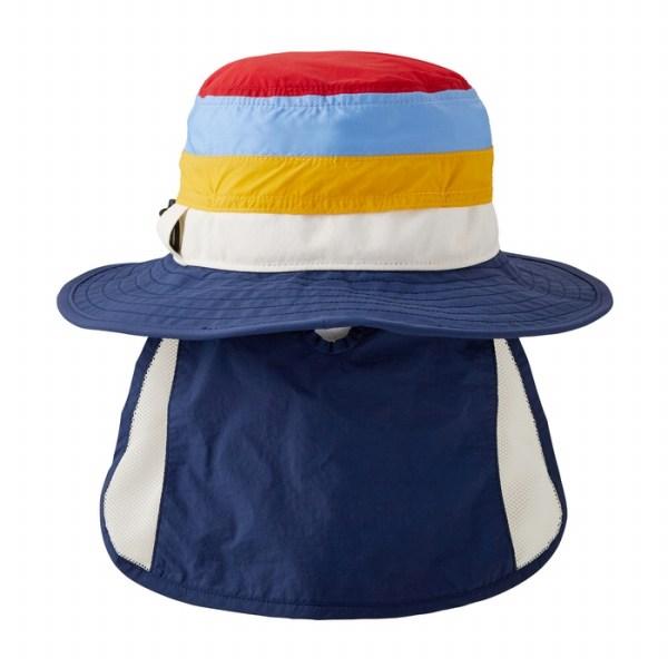 ●取り寄せ商品●ミキハウス ダブルビー mikihouse ハット 帽子 ( 48cm 50cm 52cm 54cm ）キッズ 女の子  男の子  日よけカバー付き 紫外線対策 UVカットの画像