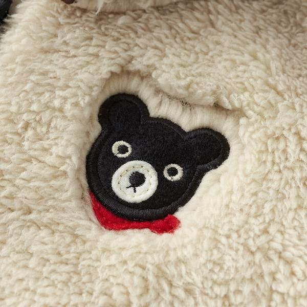 ミキハウス　耳付き　ボアフリースジャンパー　アウター　90 wb ○取り寄せ商品○ミキハウス ダブルビー mikihouse シープボア