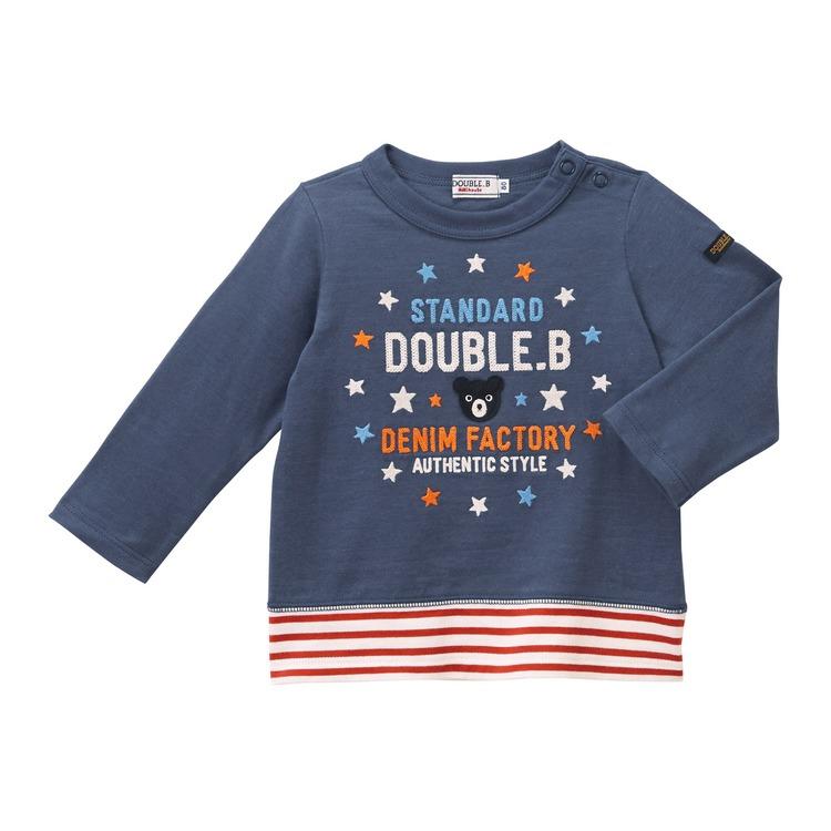 ●30％OFFセール●ミキハウス　ダブルビーmikihouse　長袖Ｔシャツ(110・120・130・140）キッズ　小学生　ロンT　アウトレットの画像
