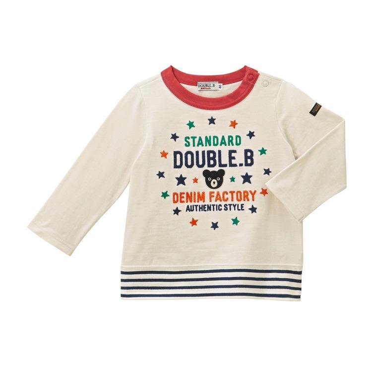 ●30％OFFセール●ミキハウス　ダブルビーmikihouse　長袖Ｔシャツ(110・120・130・140）キッズ　小学生　ロンT　アウトレットの画像