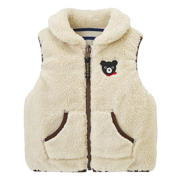 ●取り寄せ商品●ミキハウス　ダブルビー　mikihouse　シープボアベスト（80cm・90cm・100cm）_1