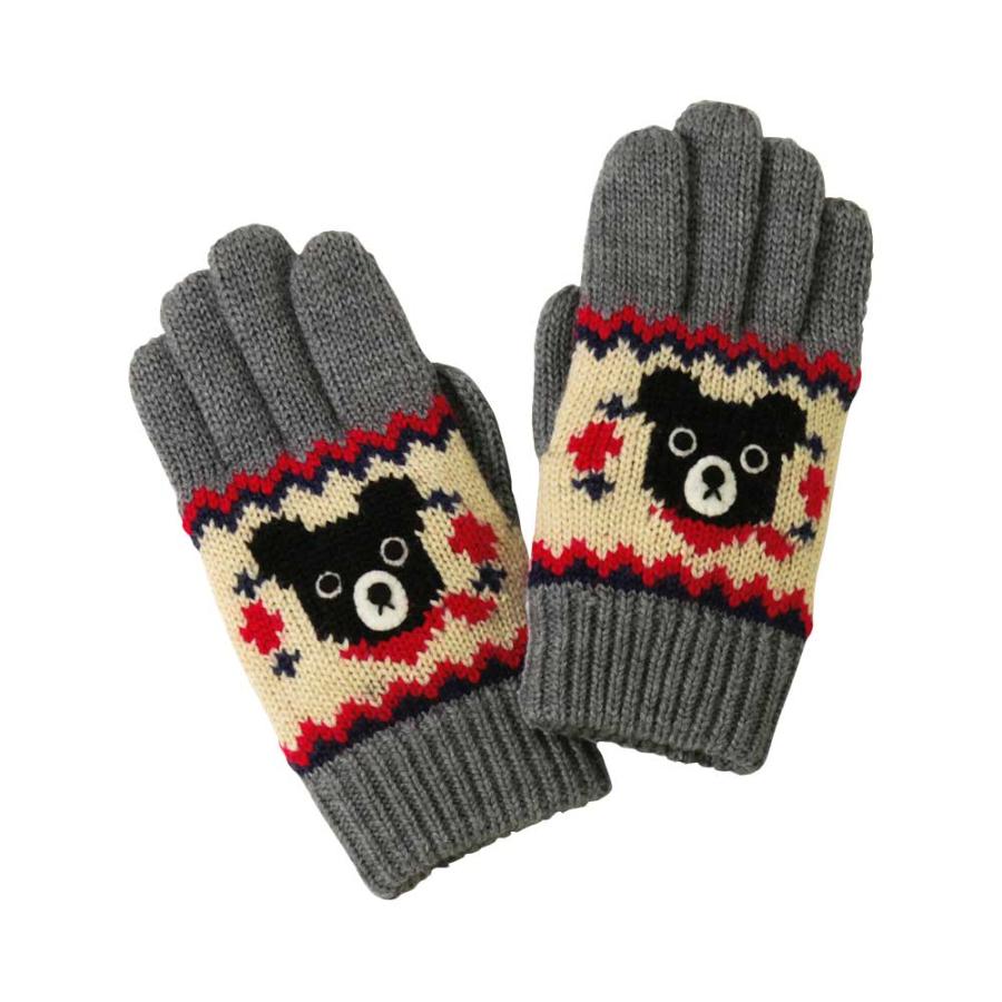 ミキハウス　ダブルビー　mikihouse　くま　ノルディックベア　ニット　手袋　グローブ　Bくん　（7才-9才）アウトレット 子ども用　男の子　女の子　ギフト | wb | 02