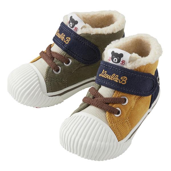 ●30％OFFセール●ミキハウス　ダブルビー　mikihouse　コーデュロイベビーシューズ(13cm-15.5cm）靴　赤ちゃん　ベビー　幼児 | wb | 01