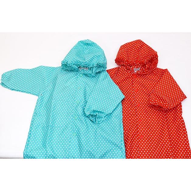 ●均一セール●ラスト1点●オレンジボンボン　orabge bon bon　ドット・レインコート（110cm）幼稚園 保育園 通園 レインコート カッパ アウトレット | 