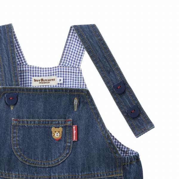 (みい)mikiHOUSE デニムオーバーオール　未使用 10-3349-147-33_l_model3-280515