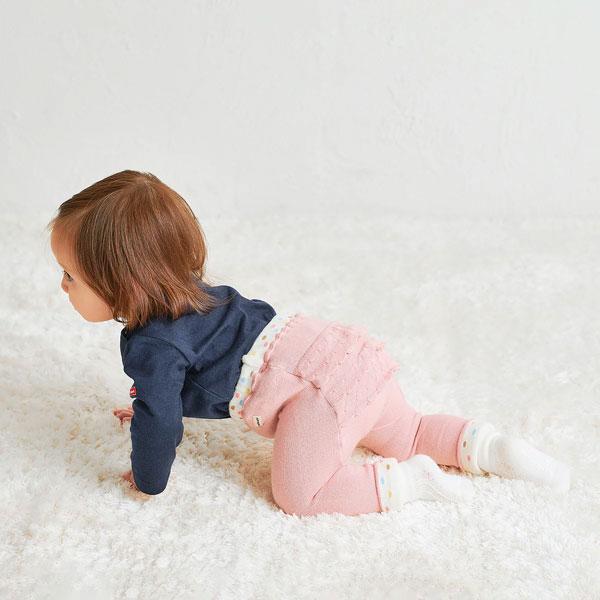 ●取り寄せ商品●ミキハウス　ホットビスケッツ　mikihouse　おしり　フリル　９分丈　ベビースパッツ(S・M・L）ベビー　かわいい | MIKI HOUSE | 09