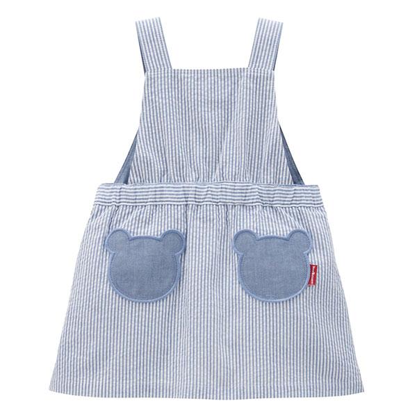 ●スペシャルセール●ミキハウス　ホットビスケッツ　mikihouse　ジャンパースカート　ワンピース　胸ポケット（S・M・L・LL）アウトレットの画像